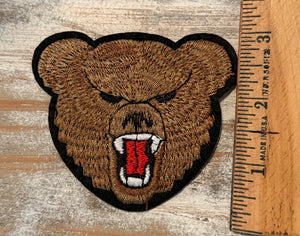 Bear Mascot Iron On Patches