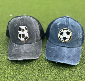 Soccer Number Chenille Patch Hat