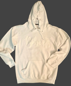 White on White Puff Bobcat Hoodie