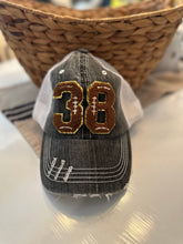 Load image into Gallery viewer, Football Number Chenille Patch Hat