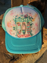 Load image into Gallery viewer, Glitter Coastal Cowgirl Trucker Hat