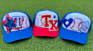 Texas Rangers Baseball Patch Trucker Caps