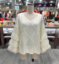 Load image into Gallery viewer, Cream Pria Fringe Sweater