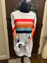 Load image into Gallery viewer, Rainbow Ribbon Stripe Top