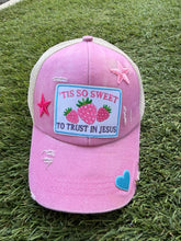 Load image into Gallery viewer, Trust in Jesus Girls Ponytail Hat (Youth)