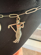 Load image into Gallery viewer, Silver Charm Golf Hat Chain