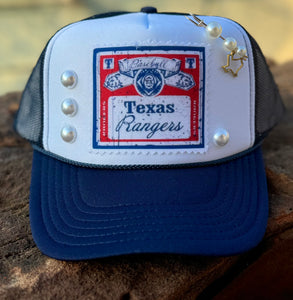 Texas Rangers & Pearls Baseball Cap