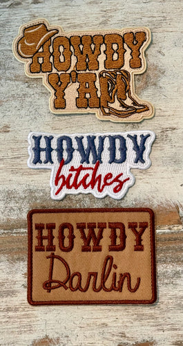 Howdy Darlin’ Iron On Patches