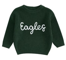 Load image into Gallery viewer, Cable Knit Eagles Sweater (9-12 Months)