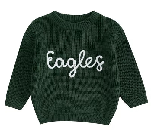 Cable Knit Eagles Sweater (9-12 Months)