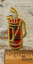 Load image into Gallery viewer, Gold &amp; Plaid Golf Iron On Patches