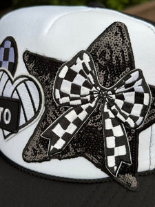 Volleyball Libero Checkered Trucker Cap