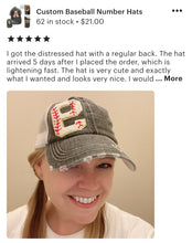 Load image into Gallery viewer, Custom Number Baseball Hats