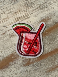 Cocktail Drink Iron On Patches