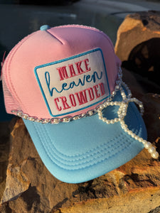 Pearled Bow Make Heaven Crowded Hat