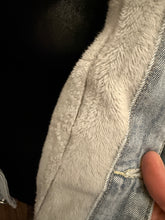 Load image into Gallery viewer, Baseball Fleece Lined Denim Jacket