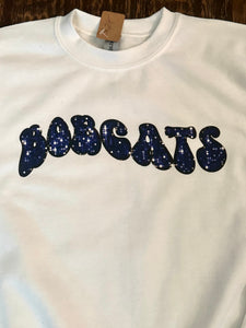 Youth Faux Glitter Bobcats Sweatshirt