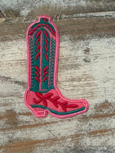 Load image into Gallery viewer, Pink Cowboy Boot Iron On Patches