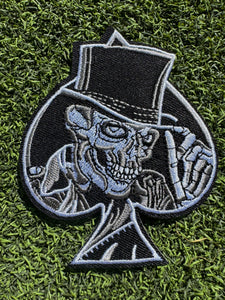 Skeleton Spade Iron On Patch