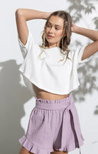 Load image into Gallery viewer, Lavender Ruffle Shorts