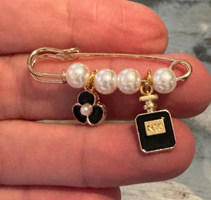 Bow & Pearl Charm Pins