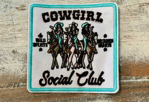 Cowgirl Social Club Iron On Patch