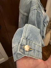 Load image into Gallery viewer, Baseball Fleece Lined Denim Jacket