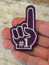 Load image into Gallery viewer, Foam Finger #1 Game Day Iron On Patches