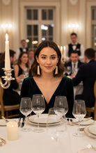 Load image into Gallery viewer, Wood Framed Gold Cheetah Curved Bar Earrings