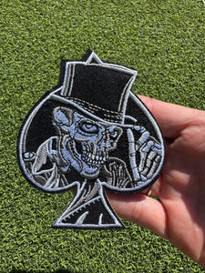 Skeleton Spade Iron On Patch