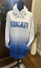 Load image into Gallery viewer, Unisex Blue Fade Bobcat Hoodie