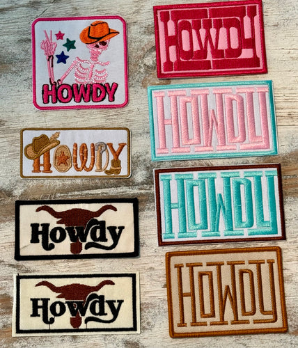 Howdy Iron On Patches