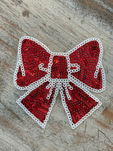 Sequin Bow Iron On Patches