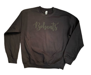 Black on Black BOBCATS Puff Sweatshirt