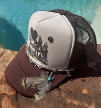 Load image into Gallery viewer, Feathered Desert Cowboy Trucker Hat