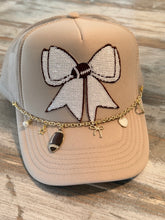 Load image into Gallery viewer, Football &amp; Sequin Bow Hat