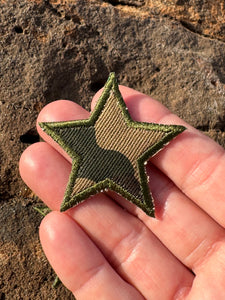 Camouflage Star Iron On Patches (Big & Small)