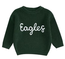Load image into Gallery viewer, Cable Knit Eagles Sweater (9-12 Months)