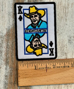 King George & Queen Cowgirl Playing Card Iron On Patch