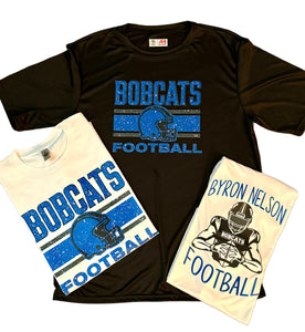 Bobcats Football Helmet T-Shirt