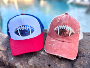 Sequin Football Caps (Various Styles)