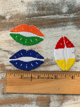 Load image into Gallery viewer, Team Color Game Day Lip Iron On Patches