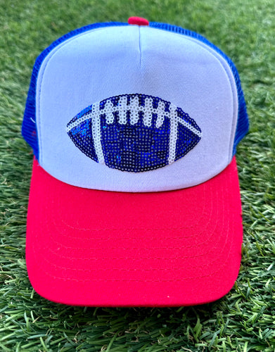 Sequin Football Caps