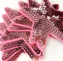 Load image into Gallery viewer, Pink &amp; Yellow Star Iron On Patches