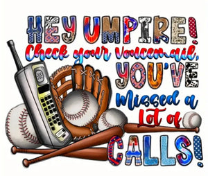 Hey Umpire Check Your Voicemail Baseball Tees (YOUTH)