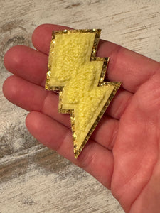 Lightening Bolt Iron On Patches