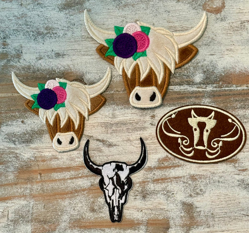 Cows, Bulls & Steer Iron On Patches