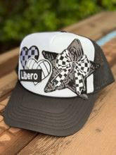 Load image into Gallery viewer, Volleyball Libero Checkered Trucker Cap
