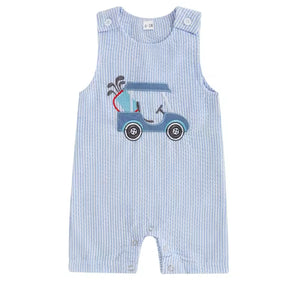 Blue Gingham Golf Romper