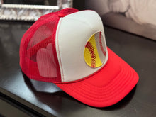 Load image into Gallery viewer, Mom of Both (Baseball &amp; Softball) Trucker Ball Cap
